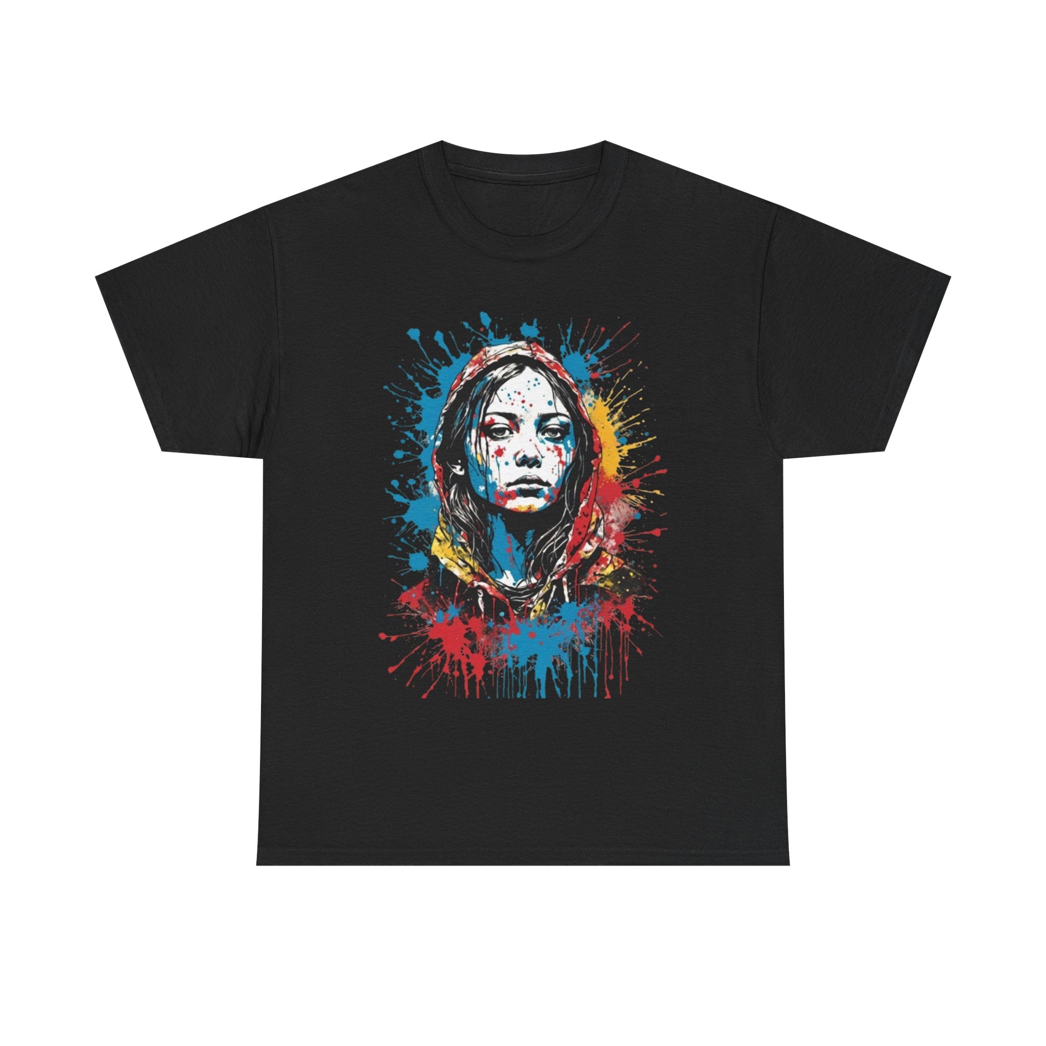 Abstract Portrait Paint-Splash T-Shirt