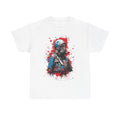Gas Mask Soldier Graphic Tee - Patriotic Splatter Streetwear T-Shirt