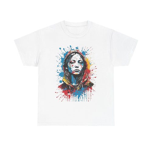 Abstract Portrait Paint-Splash T-Shirt