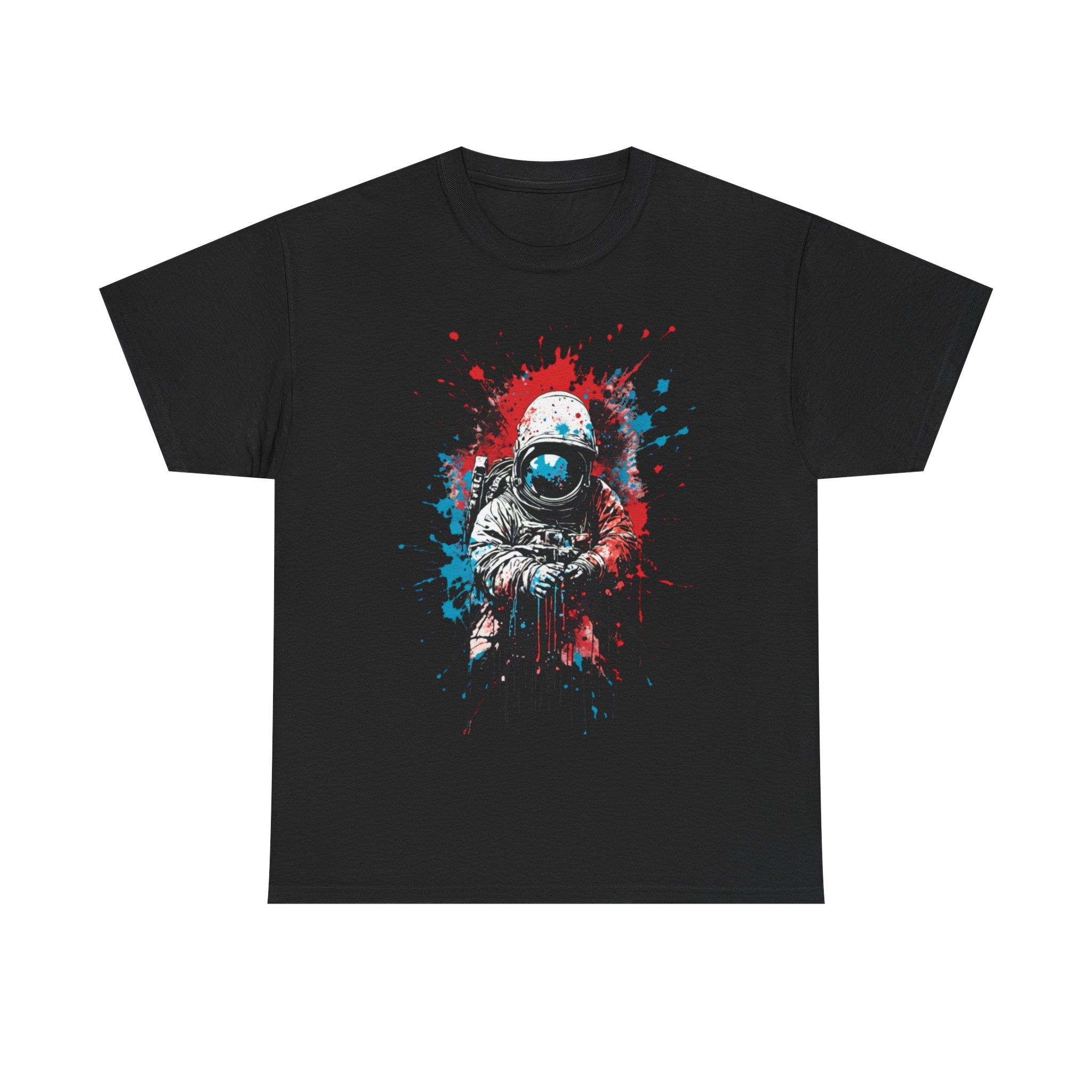 Astronaut Paint Splash T-Shirt – Retro Space Art Tee